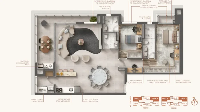 Layout ampliado 122m²